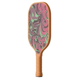 TigerTail Sports Abstract Fluid Colorful Design Pickleball Paddle, USA Pickleball Approved, Tan Trim