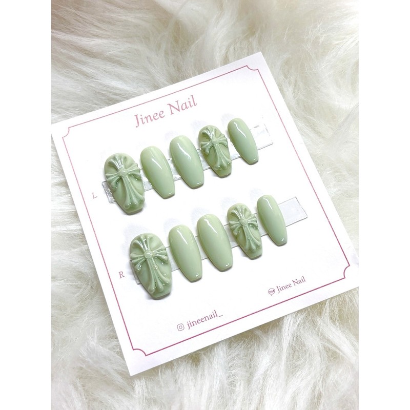 Cross Nail Tips - Short Oval / 십자가 네일팁 -