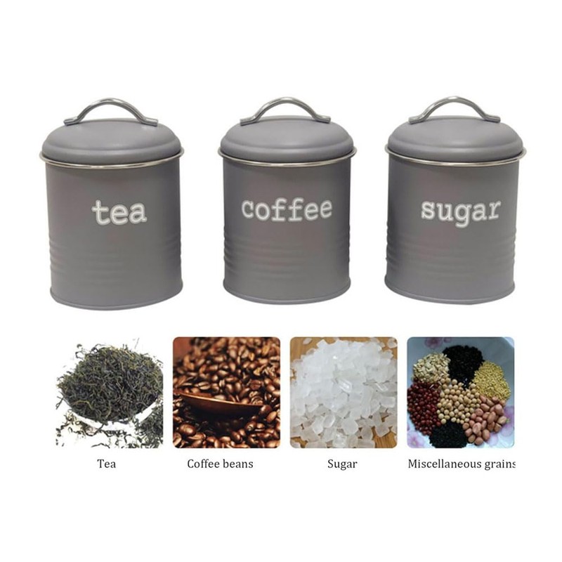 Apollo Round Air Tight Tea Coffee Sugar Kitchen Storage Canister