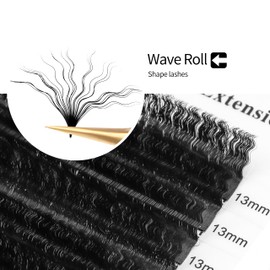XIUSUZAKI XIUSUZAKI Lash Extensions Wool Curly Eyelash Extensions 0.07mm Thickness C Curl Mix 8-15mm Easy Fan Lashes Premade Fans Volume Lashes Matte Black Crisscross(Wool Curly,0.07-C,8-15mm)