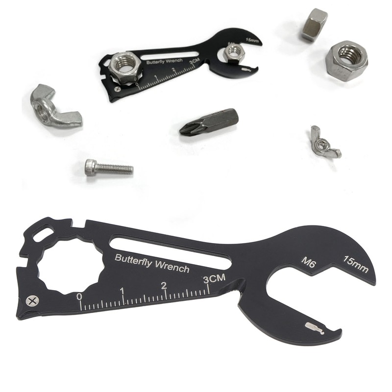 11 in 1 Outdoor Wrench Multifunctional Bottle Opener Keychain Screwdriver