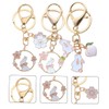 Beavorty 3pcs Cute Rabbit Keychain Pendant DIY Car Key Charm