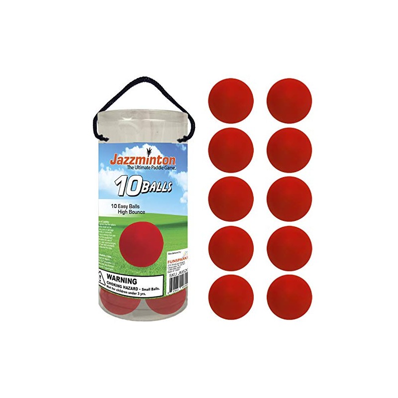 Jazzminton Slow Ball 10 Pack for Slower Play with Wooden