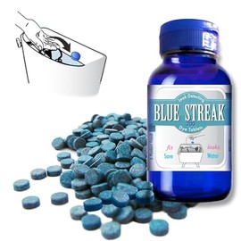 New Resources Group Blue Streak Dye-Tablets Bluing Silent Leak Detection Tabs Dissovable in Water, Toilet, Safe, non-toxic, bulk (1, 200)
