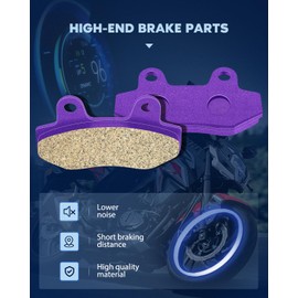 ECCPP Brake Pads Fits for Kawasaki Ninja 250R 300 400 EX250 EX300 EX400 2008-2023 W175 2018-2019 Z250SL 2014-2018 Z400 KLR650 Eliminator 125 W800, FA197 Rear Brake Pads