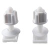 2 Pack White Toilet Seat Bolts Screws Plastic Nuts Set