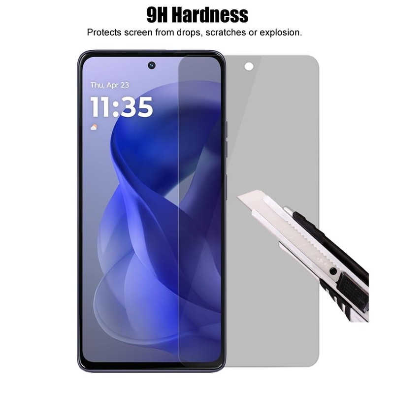 3 Pack Lens & Privacy Screen Protector for Motorola Moto