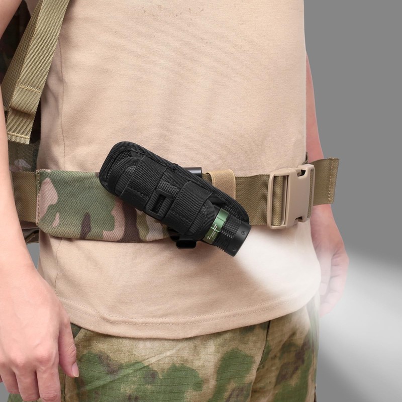 TRIWONDER Tactical Flashlight Pouch Torch Holster LED Flashlight Holder Carry