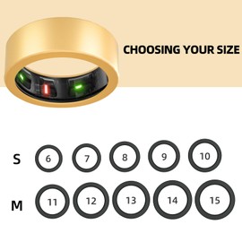 Silicone Protector Compatible with RingConn Gen 2, Elastic Cover for Working Out (S, Gold+Silver+Rosegold)