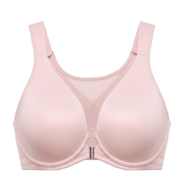 Delimira Women's Front Fastening Bras Posture Plus Size Underwire Unlined