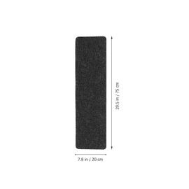 WOONEKY Almohadillas Antideslizantes para Peldaños de Escalera, Autoadhesivas y Lavables, 2 Piezas, Color Negro, Reutilizables, Ideales para Seguridad en Escaleras del Hogar
