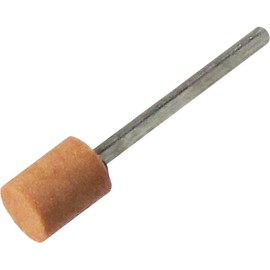 Yanase Whetstone with Shaft WA (Red) Cylindrical [0.1 inch (3 mm) Shaft] φ0.4 x 0.5 x 0.1 inches (10 x 13 x 3 mm) #60 WA10C
