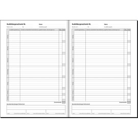 SIGEL AW480 Training Report Book for Daily Registrations, DIN A4, 28 Sheets / 56 Pages, 1 Week at a Glance on 1 Page, Enough for 1 Year