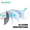 SureSafe 100 PCS ASTM Level-3 Masks Disposable, Blue face mask,