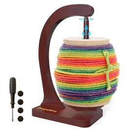 Ziopetru Wooden Magnetic Yarn Holder for Knitting and Crocheting with Anti-Slip Pads