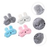 LALAFINA 4pcs Plush Eye Masks Eye Covers for Sleep Lightweight
