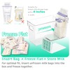 Breastmilk Storage Container with L Shaped Separator Boards, Dividers Will