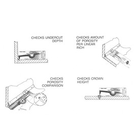 Medidor de Soldadura de Acero Inoxidable V ‑ WAC Undercut Pulgadas Inspección Herramienta de Medición de Soldadura Regla Espesor 0,95 Mm(Metric System), Medidores De Profundidad