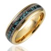 100S JEWELRY 6mm Gold Tungsten Wedding Rings for Men Women