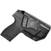 Amberide IWB & OWB KYDEX Holster Fit: Smith & Wesson M&P Shield M2.0 with Integrated CT Laser 9mm/.40 Pistol, Inside Outside Waistband Concealed Carry, Adjustable Cant & 'Posi-Click' Retention