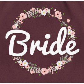 Shirtracer - Gym Bag Backpack - Bride Flower Wreath, 6 Bordeaux red