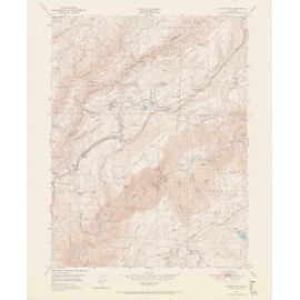YellowMaps Dutch Flat CA topo map, 1:24000 Scale, 7.5 X 7.5 Minute, Historical, 1950, Updated 1971, 27.2 x 22.3 in - Tyvek
