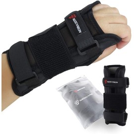 NeoCarbon Muñequera Ortopédica de Neopreno, Férula Inmovilizador Deportivo Ajustable para Esguinces, Túnel Carpiano y Tendinitis, Color Negro