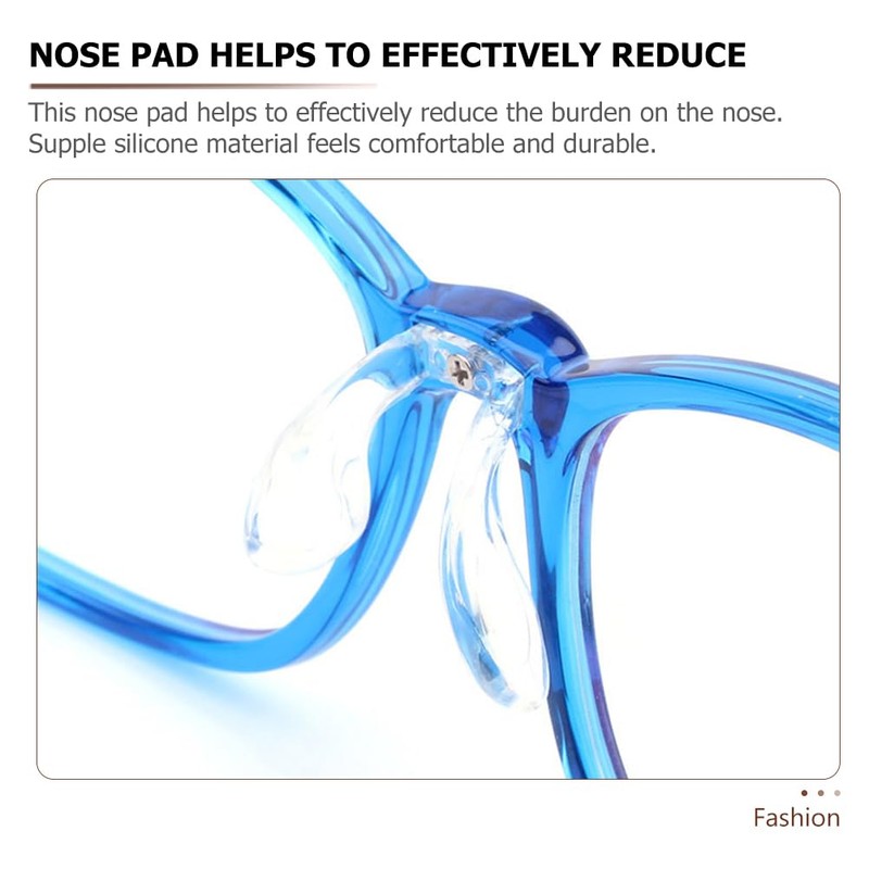 FOMIYES 4Pcs Silicone Eyeglass Nose Pads Non-Slip U Shaped Accessories