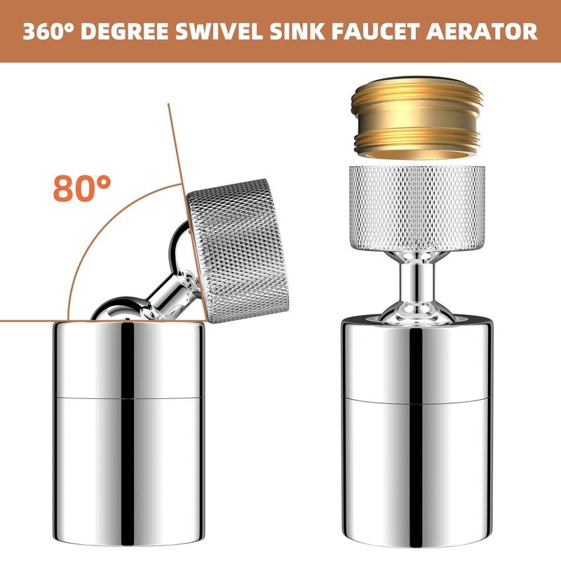 Hibbent NSF/ANSI/CAN 61 Certified Dual-function Faucet Aerator, CUPC Certification Big