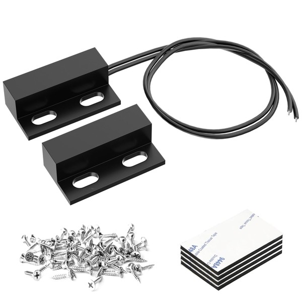SCOOYUCK 2 Sets No Magnetic Switch Magnetic Door Sensor Normally