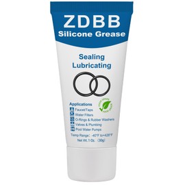 ZDBB Faucet O-Rings Grease Silicone Lubricant for O Ring Rubber Washers Water Filter Pool Pump Gaskets Cartridges Valves Pressure Plugs Seals,1 oz 1-Pack