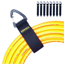 Alibasics Heavy Duty Hook and Loop Universal Utility Storage Straps with Triangle Buckle, Extension Cord Organizer, Holder, Hanger, Cables, Garden Hoses, Rope, Boat, (17" (8 Pack))