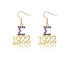 CHOORO Sigma Gamma Rho Sorority Necklace/Earrings 1922 Sorority Greek Sorority Jewelry Gift (sigma earrings)