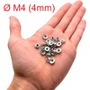 Nuts made of stainless steel with serrated edge M4, nuts