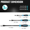 DURATECH 3-Piece Pry Bar Set, Including 8", 12" and 18",