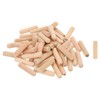 sourcing map 200Pcs 1/4" x 1" Wooden Dowel Pins, Wood