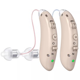 K&FCOPTEE A Pair of Invisible Hearing Aids BTE Rechargeable Digital Voice Sound Amplifiers