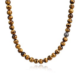 COAI Lapis Lazuli Tiger Eye African Turquoise Necklace, tiger eye, Tigers Eye