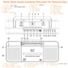 Cassette Player Boombox, Portable AM/FM Radio Stereo with Bluetooth, USB,