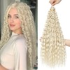 FANLUTYIN 22 Inch Curly Crochet Braiding Hair 3 Packs Ocean
