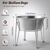 Wellbro Elevated Dog Bowls for Medium&Small Dogs - Stainless Steel