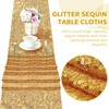 Tegeme 6 Pieces 12 x 108 Inches Sequin Table Runners