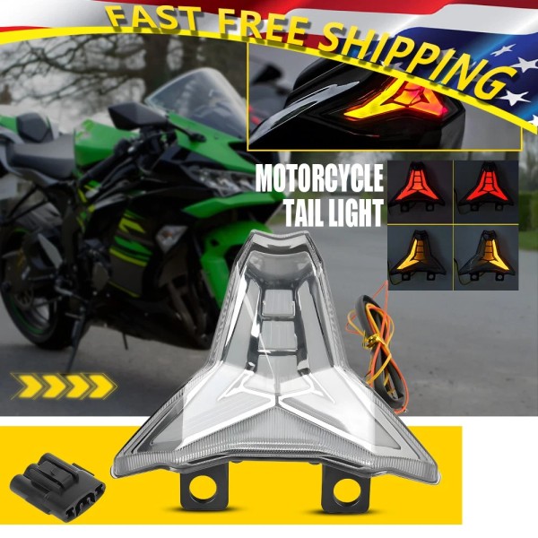 AUXITO_offical For Kawasaki Ninja ZX-10R/-6R 2016 19-2023 Integrated LED Tail