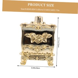 ABOOFAN Embossment Cotton Pad Storage Box Elegant Flower Design Lidded Cotton Swab Holder for Makeup Sponges Compact Sturdy Organizer Space Saving Bathroom Essential