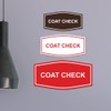 Signs ByLITA Fancy Coat Check Sign (Brushed Silver) - Large