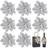 WEBEEDY 8 Pcs Silver Metallic Curly Bows for Gift Wrapping,