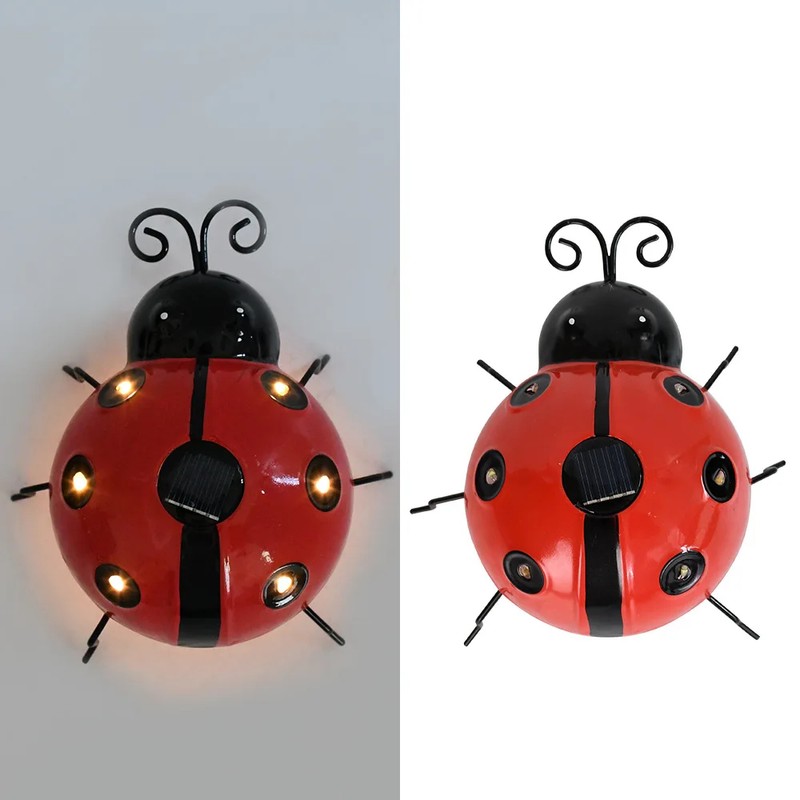 Solar Ladybug Light for Outdoor Decor – IP65 Metal Hanging