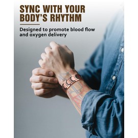 Jecanori 3X Strength Copper Magnetic Bracelet for Men with Adjust Tool and Jewelry Gift Box Included