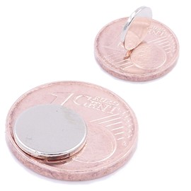 Brudazon 75 Mini Disc Magnets 9 x 1 mm N52 Strongest Level Neodymium Magnets Ultra Strong Power Magnet for Model Making, Photo, Whiteboard, Notice Board, Fridge, Crafts, Magnetic Disc Extra Strong