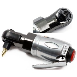 Koshihara 3/8 inch DR (9.5 mm) Pneumatic Ratchet Wrench, Mini Dual Purpose Ratchet Wrench, Air, Mini Air Ratchet Wrench, Dual Function, Insertion Angle, 1/4 inch DR (6.3 mm) Bit, 27N-m, Total Length